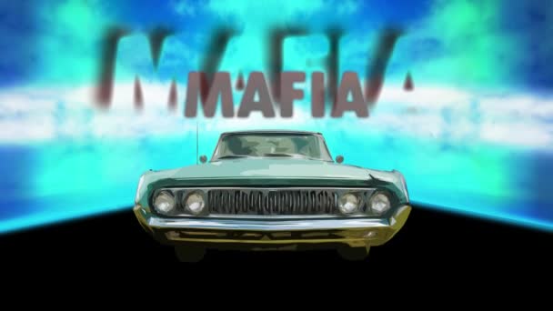 Straßenschild weist Mafia den Weg - Filmmaterial, Video