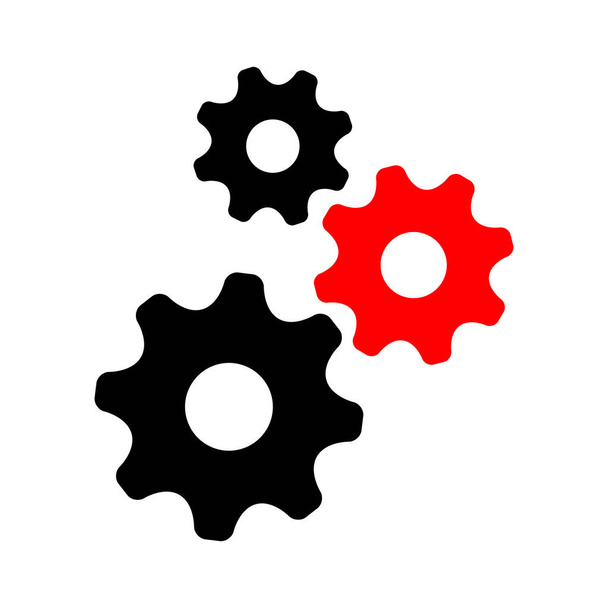 Icono de vector de engranaje sobre fondo blanco
       - Vector, Imagen