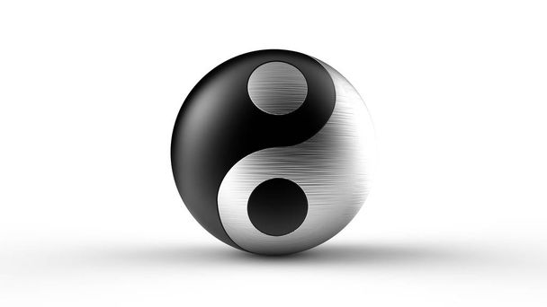 Yin & Yang 3d ilustrační stock fotky. - Fotografie, Obrázek