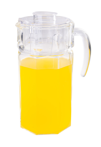 Orange juice in jar. on background - 写真・画像