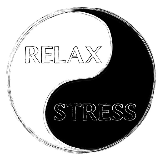 relaxovat nebo stres - Vektor, obrázek
