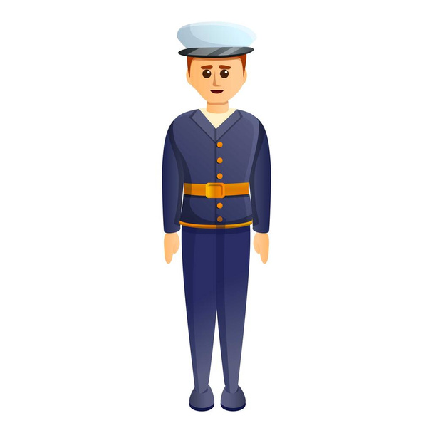 Marine soldier icon, cartoon style - Vector, Image