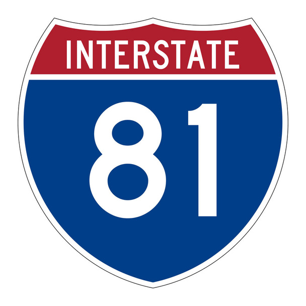 州間高速道路81号線標識 - 写真・画像