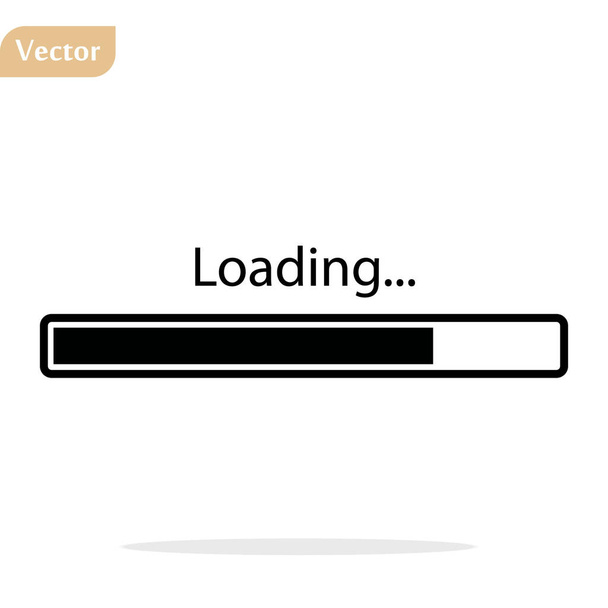 Fekete Betöltés ikon, elszigetelt fehér háttér eps 10 - Vektor, kép