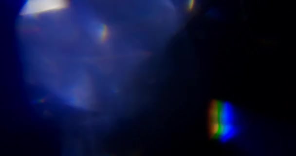 Blue Light Leaks on Black Background. Overlay. Transition - Footage, Video