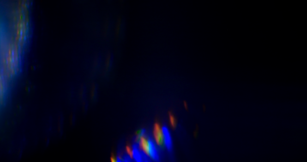 Blue Light Leaks on Black Background. Overlay. Transition - Filmati, video