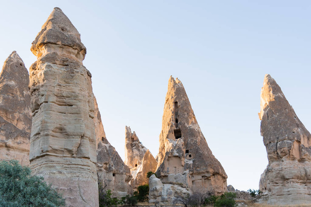 Cappadocia volcanic rock formations of phallus shape in Goreme National park.  - 写真・画像