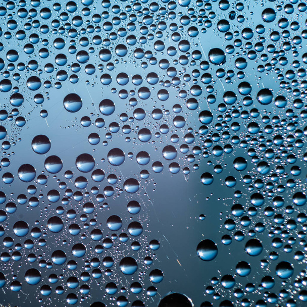 Bluewater Drops On  Spider web Background. - Photo, Image