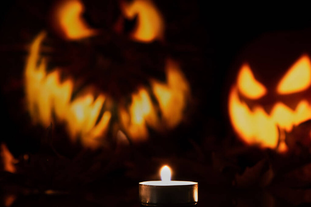 Festive Halloween background, spooky holiday concept. - Valokuva, kuva