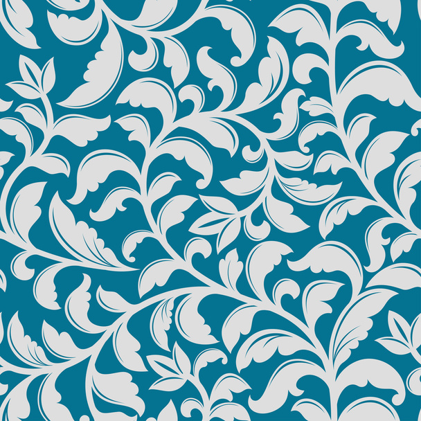 Blue floral pattern - Vector, Image