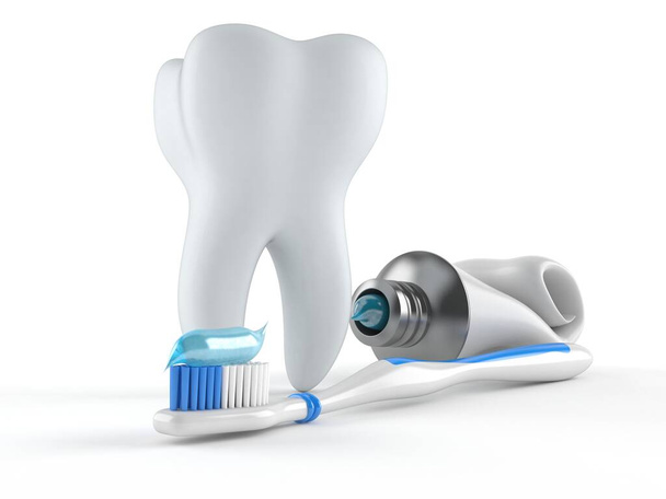 fogat, a fogkrém - Fotó, kép