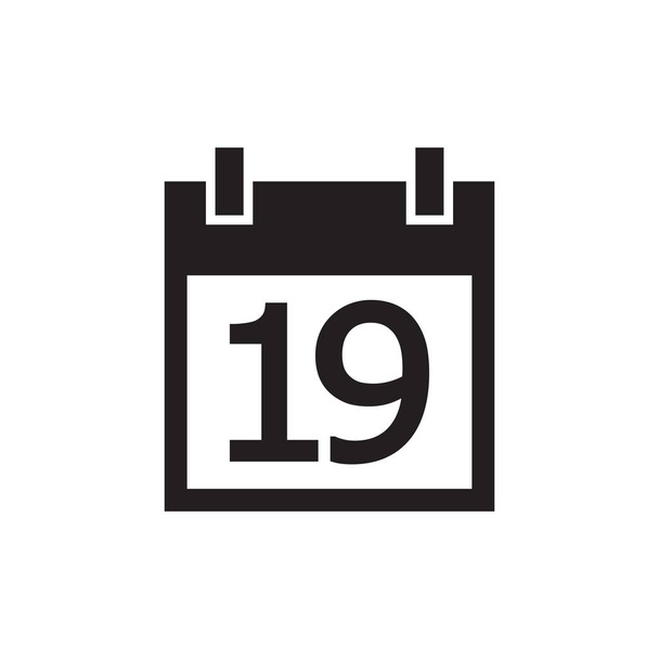 prosty kalender ikona czarny kolor - Wektor, obraz