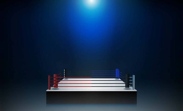 Boxing ring arena and floodlights vector design. Vector illumina - Vector, Image