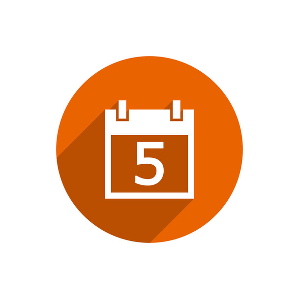 simple cercle icône kalender orange
 - Vecteur, image