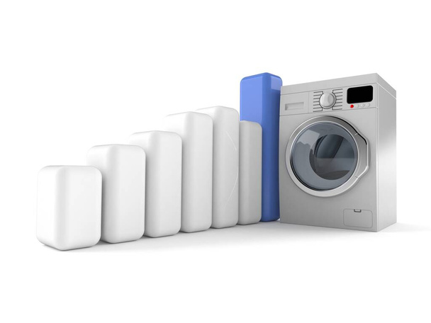 Diyagramı olan bir çamaşır makinesi - Fotoğraf, Görsel
