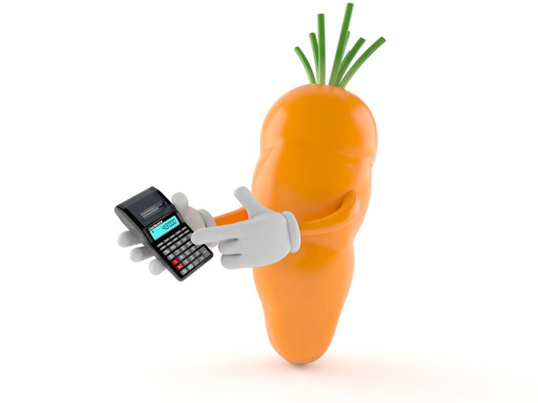 Carrot character holding calculator - Photo, Image