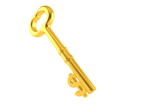 Χρυσό κλειδί δολαρίου - Φωτογραφία, εικόνα