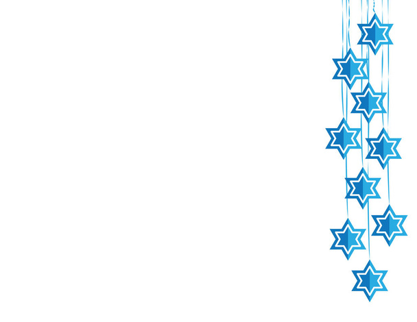 Єврейська зірка Девід Блакитна біла прикраса  - Вектор, зображення
