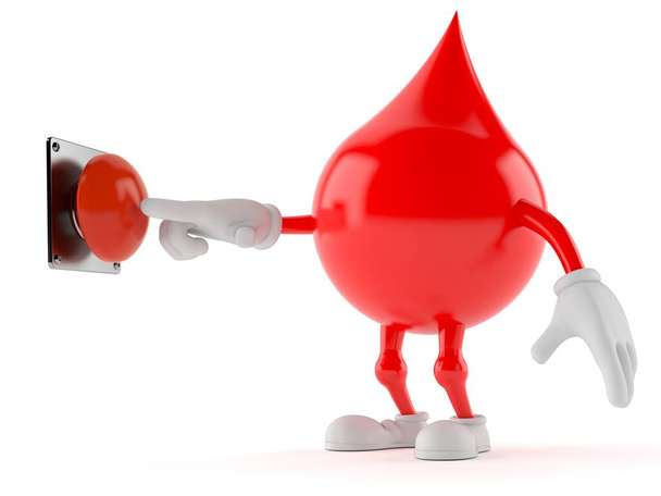 Σταγόνα αίματος πατώντας το κουμπί - Φωτογραφία, εικόνα
