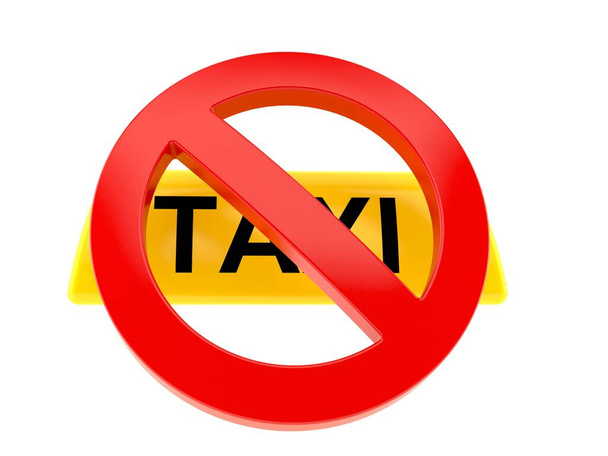 Taxileuchte mit verbotenem Symbol - Foto, Bild