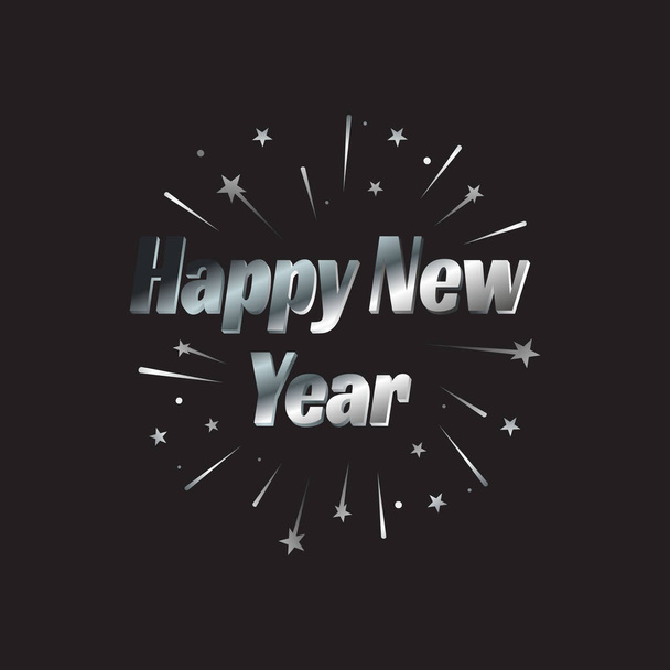 Happy New Year letter modern background.  - Vector, Imagen