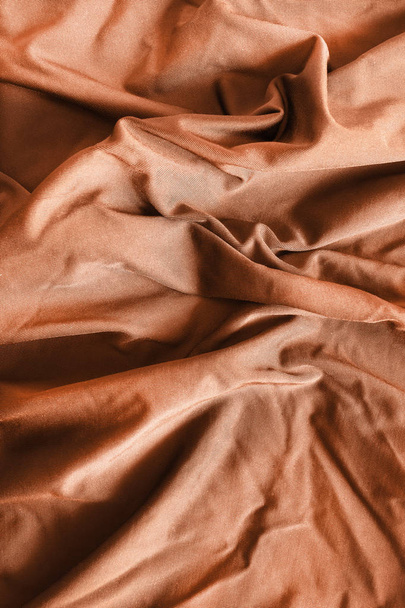 Brown crumpled satin - Zdjęcie, obraz