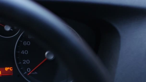 car dashboard, inside car interior, camera in motion - Footage, Video