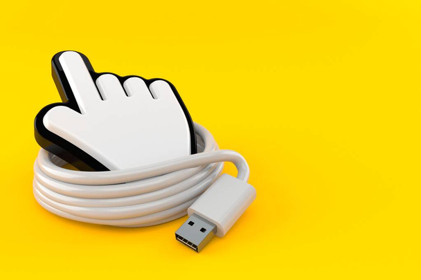 Carrete de cable USB con cursor
 - Foto, imagen