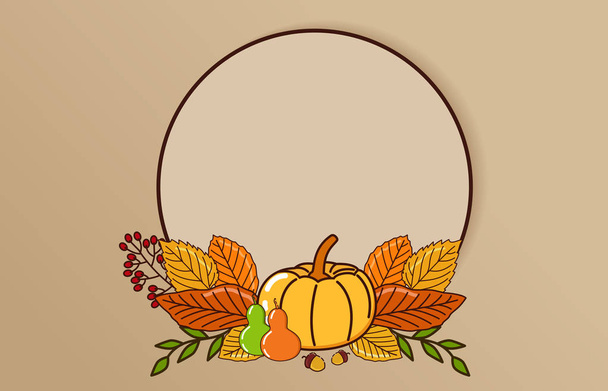 de creatieve concept design viering van de herfst en Thanksgiving festivals - Vector, afbeelding