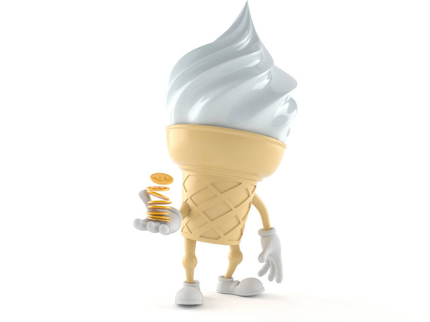 Personaje helado con monedas
 - Foto, Imagen