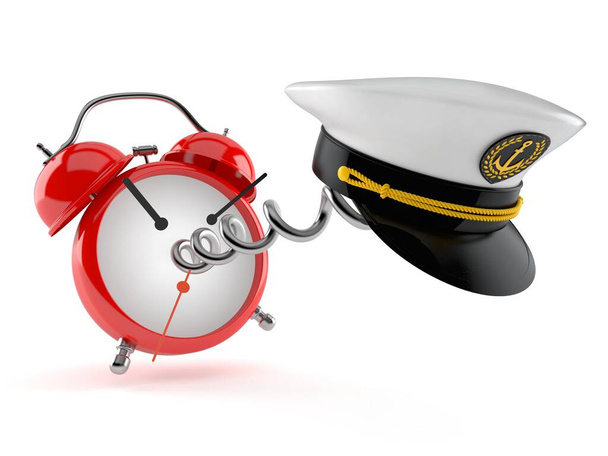 Captain's hat with alarm clock - Photo, Image