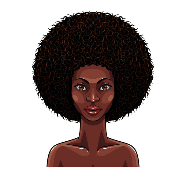 Retrato de mujeres africanas de belleza - Vector, imagen