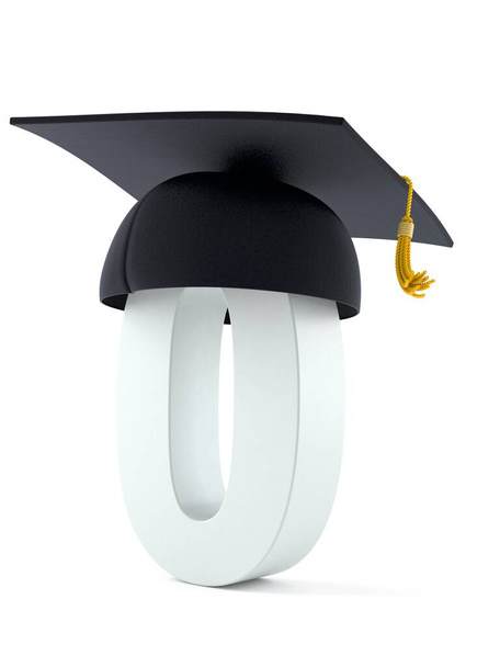 Graduation hat with number zero - Photo, Image