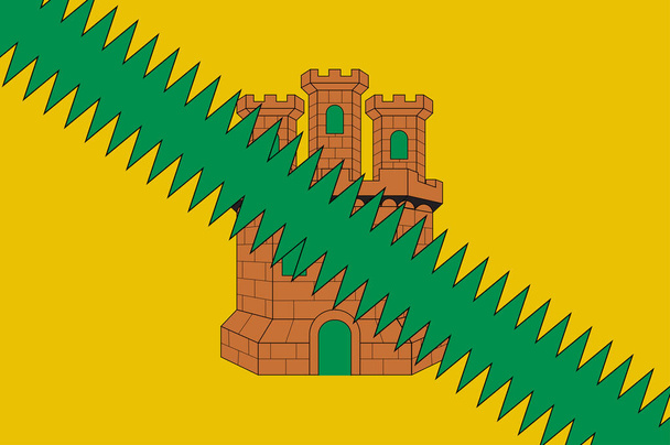 Флаг Куадрильи-де-Сальватьерра в Стране Басков в Испании
 - Вектор,изображение