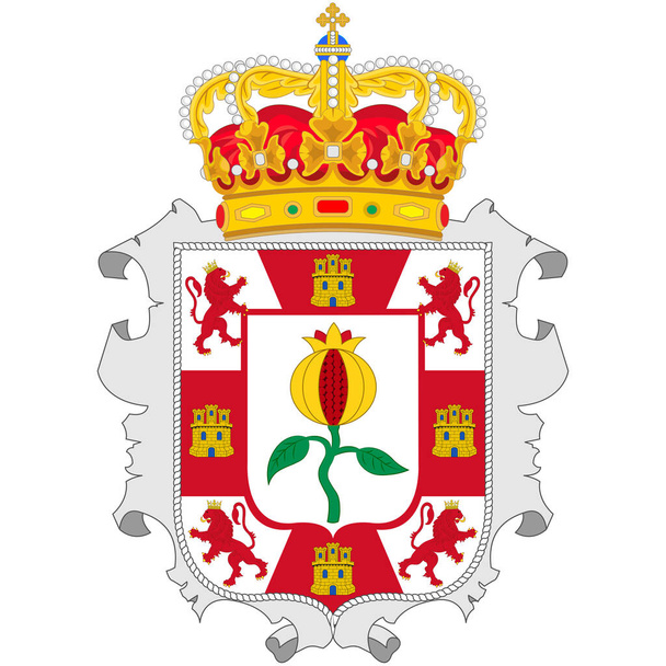 Герб Гранади - провінція в Андалусії (Іспанія). - Вектор, зображення