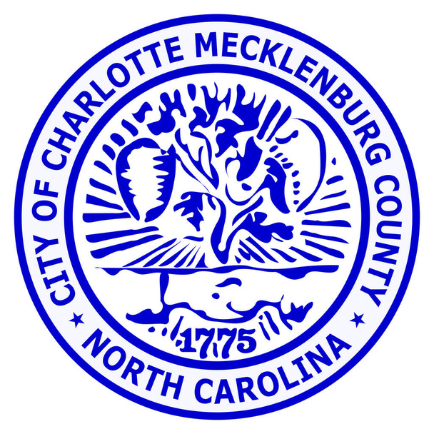 Coat of arms of Charlotte in North Carolina is a state of USA - ベクター画像