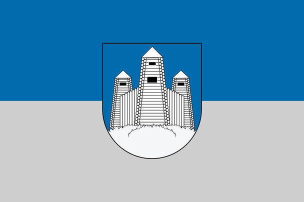 Saldus zászlaja Lettország Courland városában - Fotó, kép