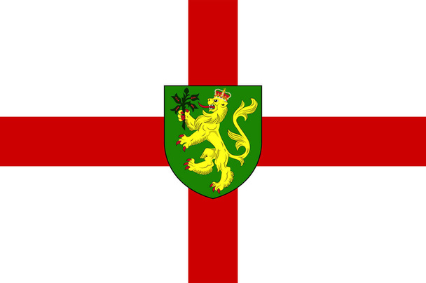 Flagge von Alderney of United Kingdom - Vektor, Bild