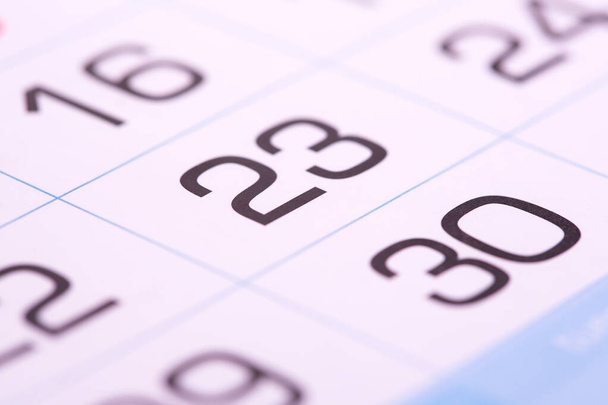 Paper calendar close-up. Important date on the calendar. - Photo, Image