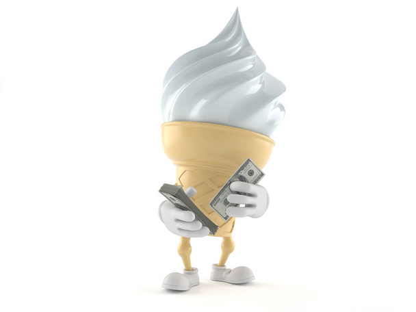 Carácter helado con dinero
 - Foto, Imagen