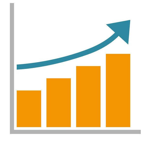 Chart icon. Bar graph. Can be used for mobile apps, web apps and printed media - Vector, Image