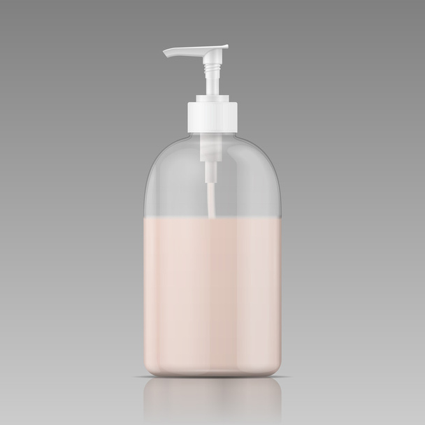 Plastic bottle for liquid soap. - Vector, Image