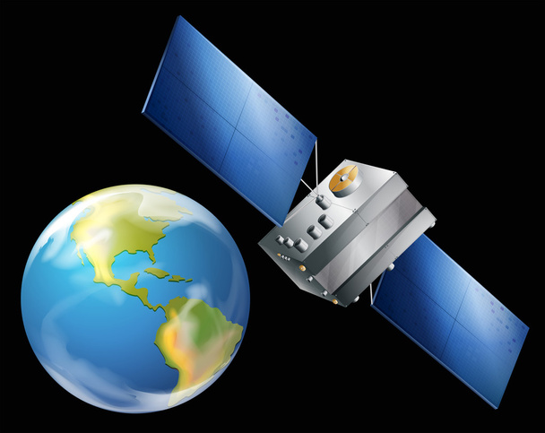 umělé družice - Vektor, obrázek