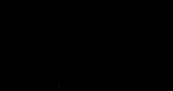 Repülő porszemcsék fekete alapon - Felvétel, videó