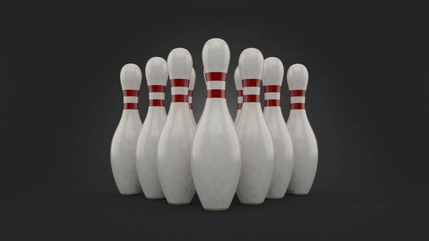 bowling pinnen geïsoleerd - Foto, afbeelding