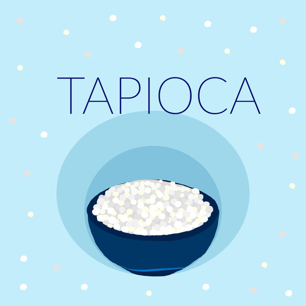 Tapioca Pearl, topping voor thee of voor andere dranken - Vector, afbeelding