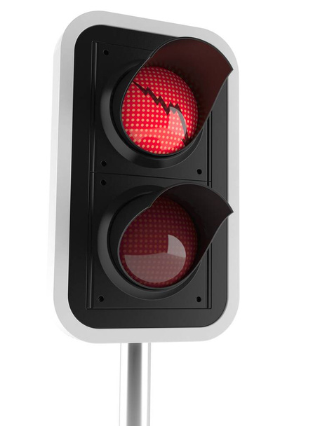 Válságjel közlekedési lámpával - Fotó, kép