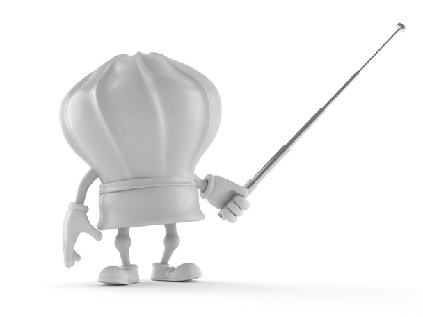 Chef χαρακτήρα κρατώντας δείκτη ραβδί - Φωτογραφία, εικόνα