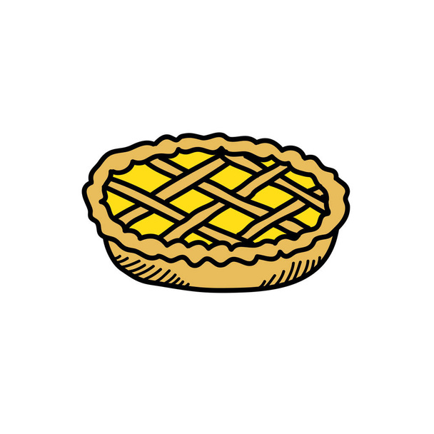 εικονίδιο pie doodle, διανυσματική απεικόνιση - Διάνυσμα, εικόνα