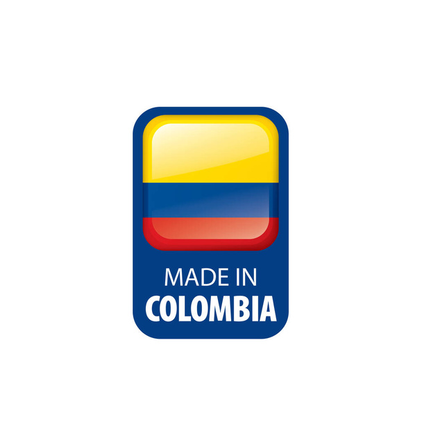 Прапор Колумбії, зображення на білому тлі - Вектор, зображення